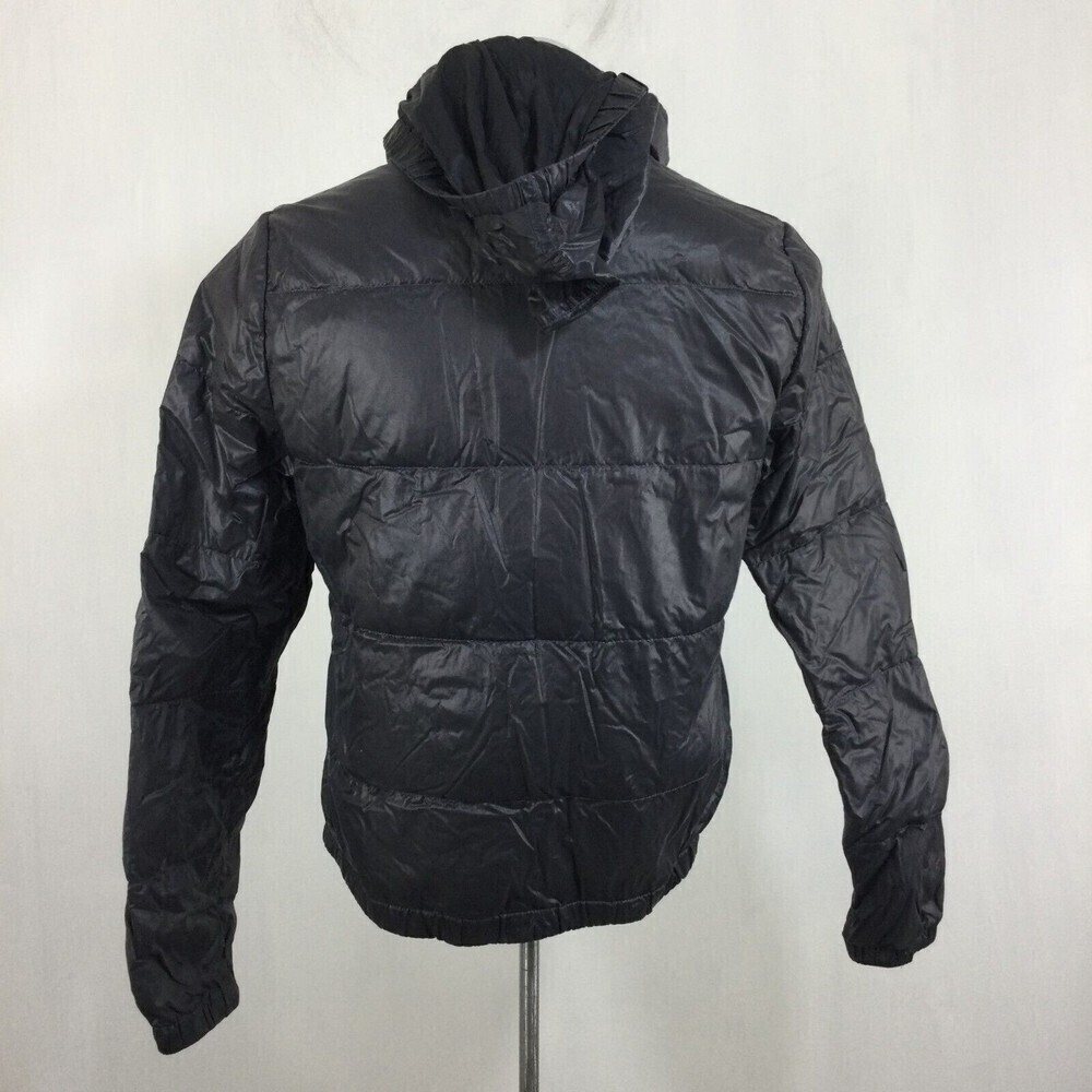 J. Crew Nylon Down Puffer Full Zip Hooded  Bomber Jacket Blue Size Small - Picture 5 of 15